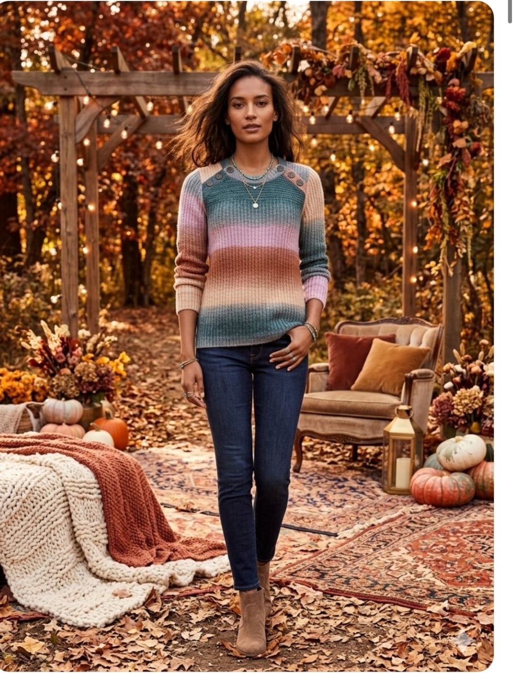 Madewell Poconos Space-Dye Button-Shoulder Sweater
SzXs-oversized -EUC!!!🍂​